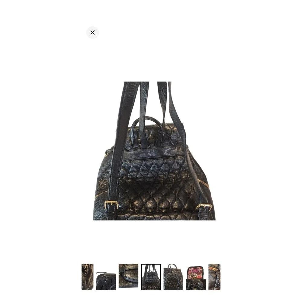 Vera Bradley Amy Quilted Leather Soft Backpack‎ Black
